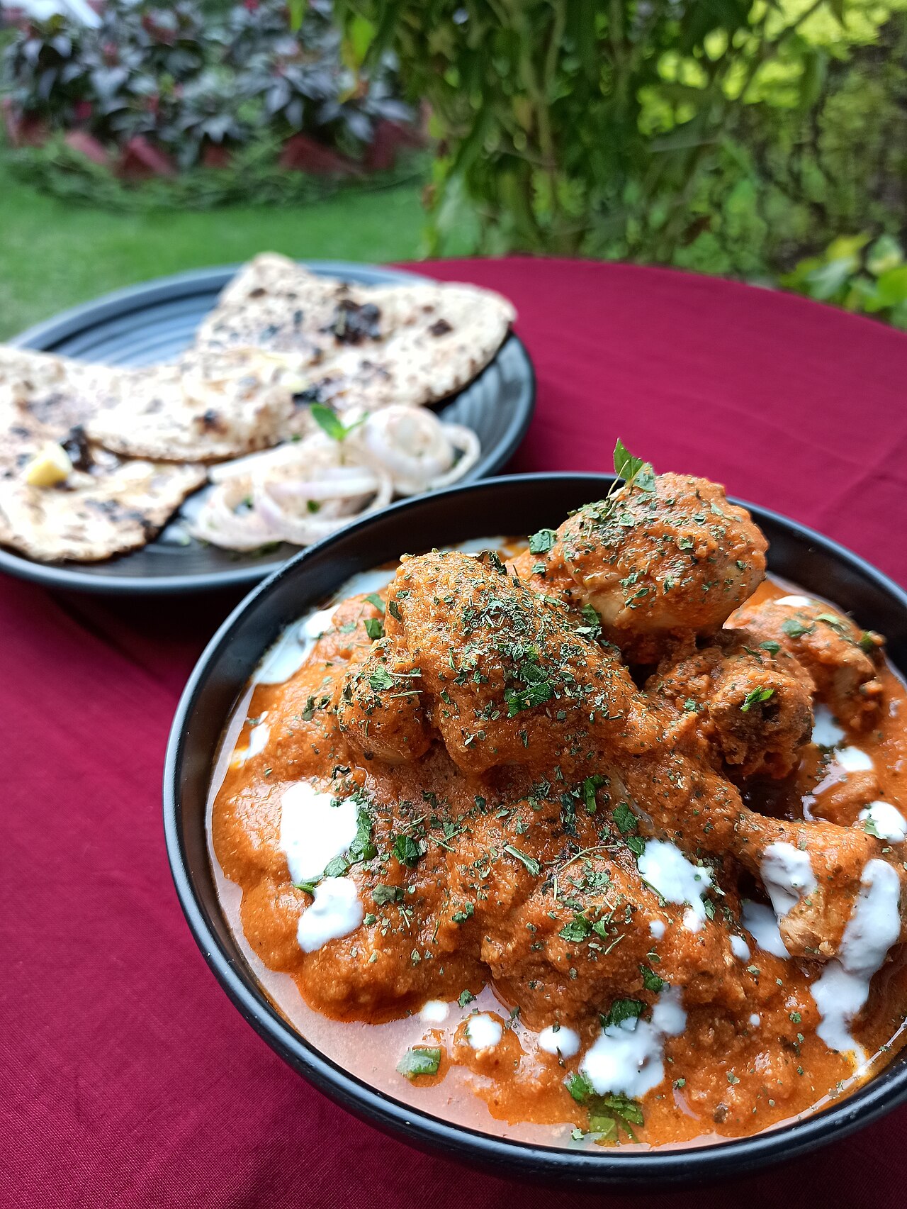 Butter chicken with fresh naan